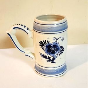 Vintage Deft Blue Handpainted Nade in Holland Mug or Beer Stein